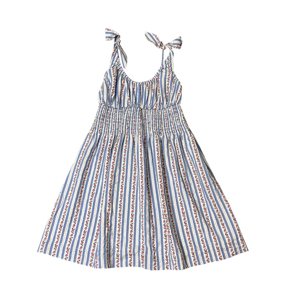 Lee x Kacey Musgraves Smocked Mini Dress Womens Medium Blue Floral NWT